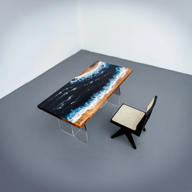 Pristine Deep Sea Resin Table