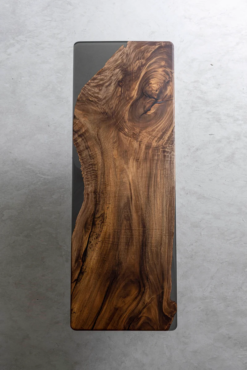 Luxe South American Walnut Wood Epoxy Resin Table