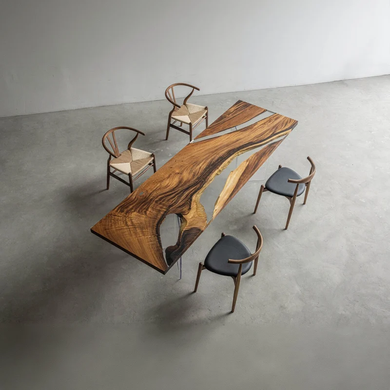 Dreamy Walnut Wood River Epoxy Resin Table