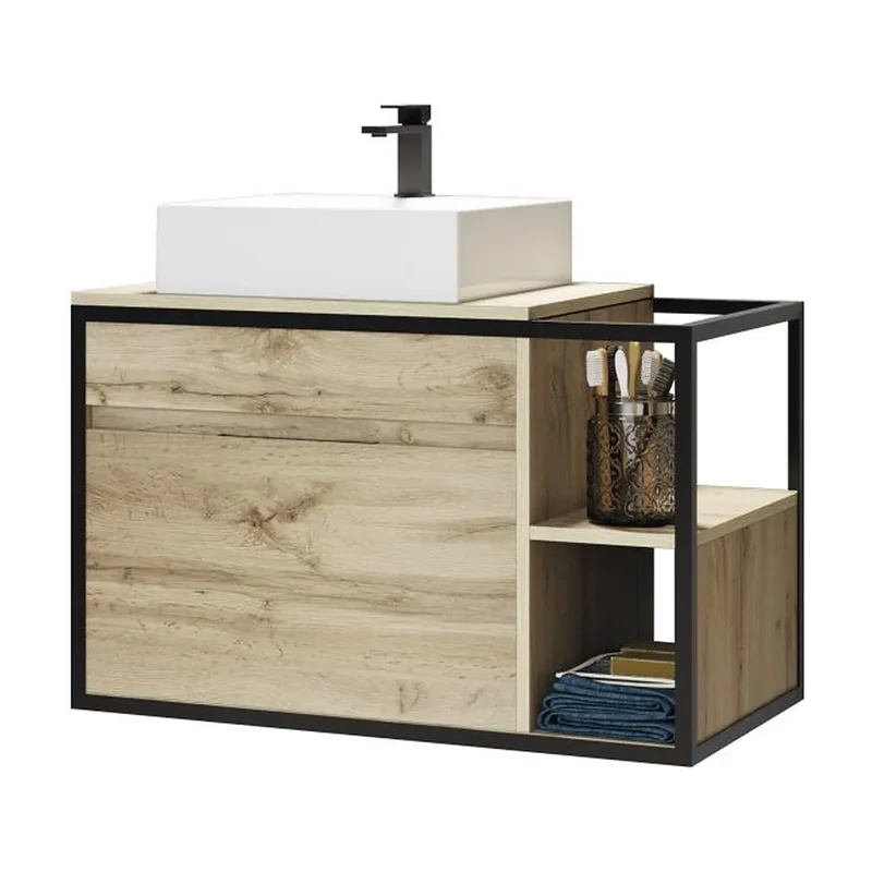 Lavabo Suspendido Gorbea Fossil Natura Blanco