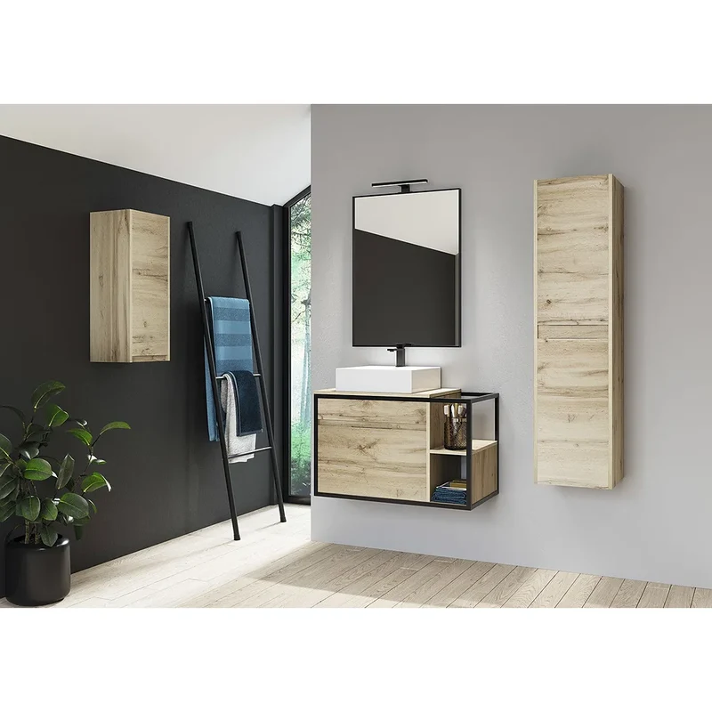 Lavabo Suspendido Gorbea Fossil Natura Blanco
