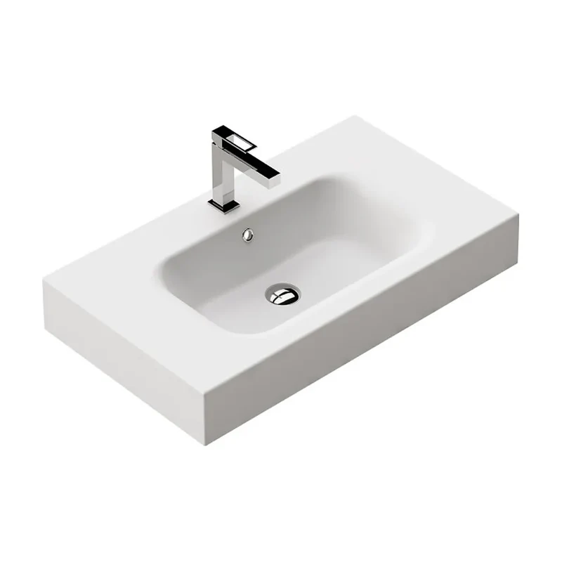 Lavabo Suspendido Malik Fossil Natura Blanco Mate