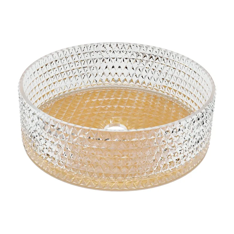Lavabo Sobre Encimera Queen Fossil Natura Oro Cepillado