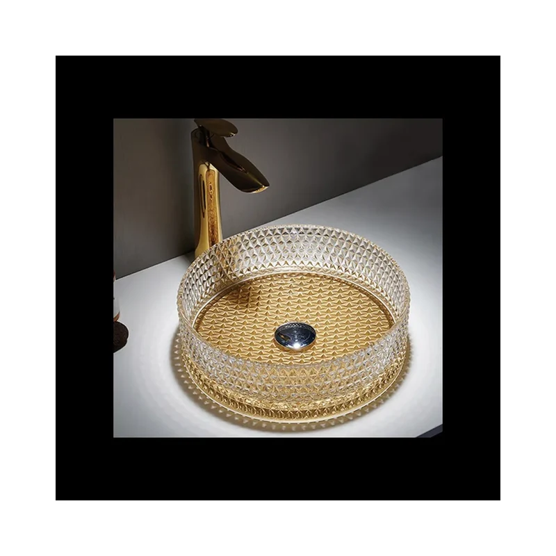 Lavabo Sobre Encimera Queen Fossil Natura Oro Cepillado