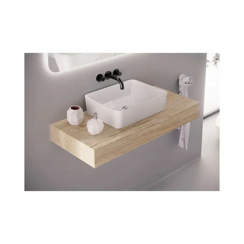 Lavabo Sobre Encimera Adara Fossil Natura Blanco Brillo