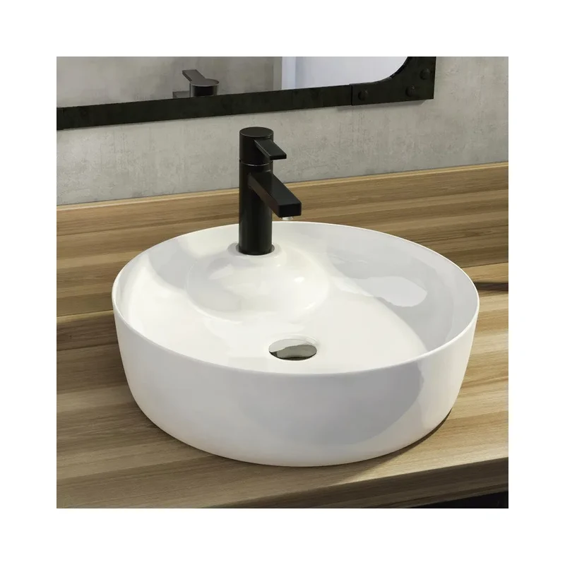 Lavabo Sobre Encimera Adalis Fossil Natura Blanco Brillo