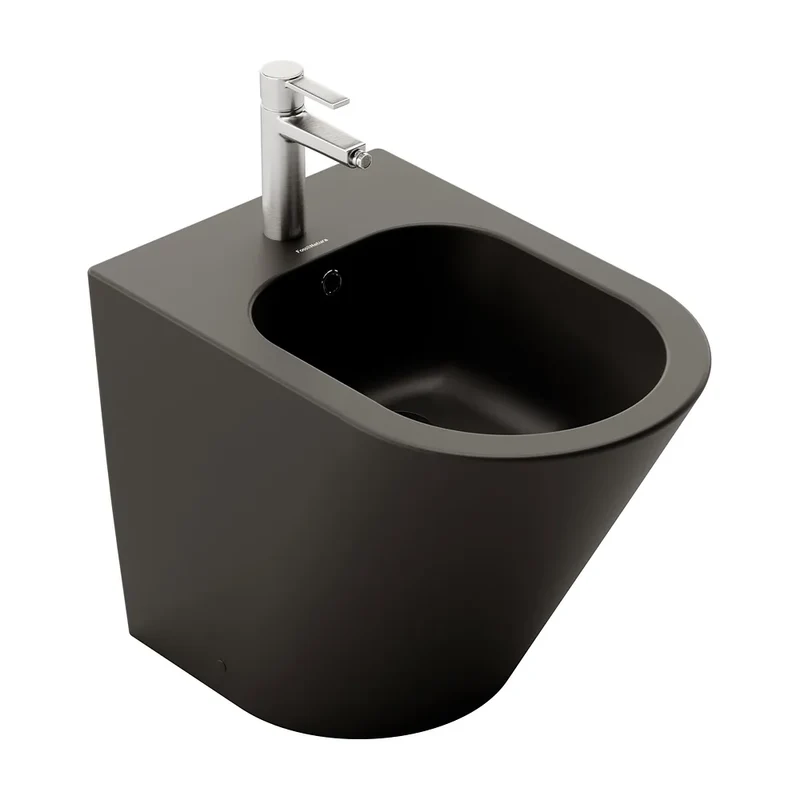 Bidé de Suelo Bolonia Fossil Natura Negro Mate