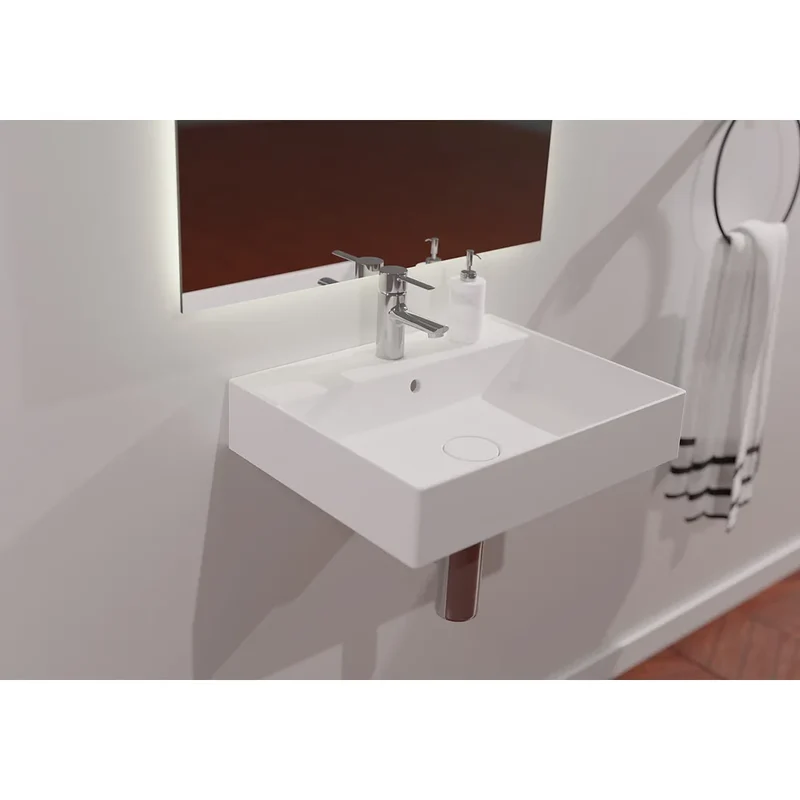Lavabo Suspendido Dukan Fossil Natura Blanco Mate