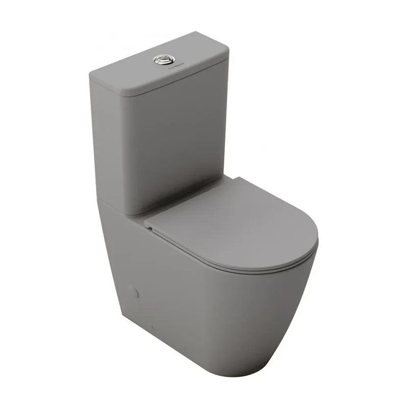 Inodoro Completo de Suelo Napoles Fossil Natura Gris