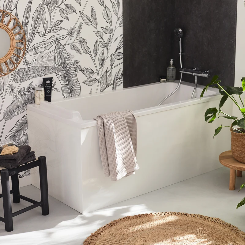 Bañera SOFÁ de Jacob Delafon | de 150 a 180 cm | Fondo Antideslizante | Incluye Desagüe y patas