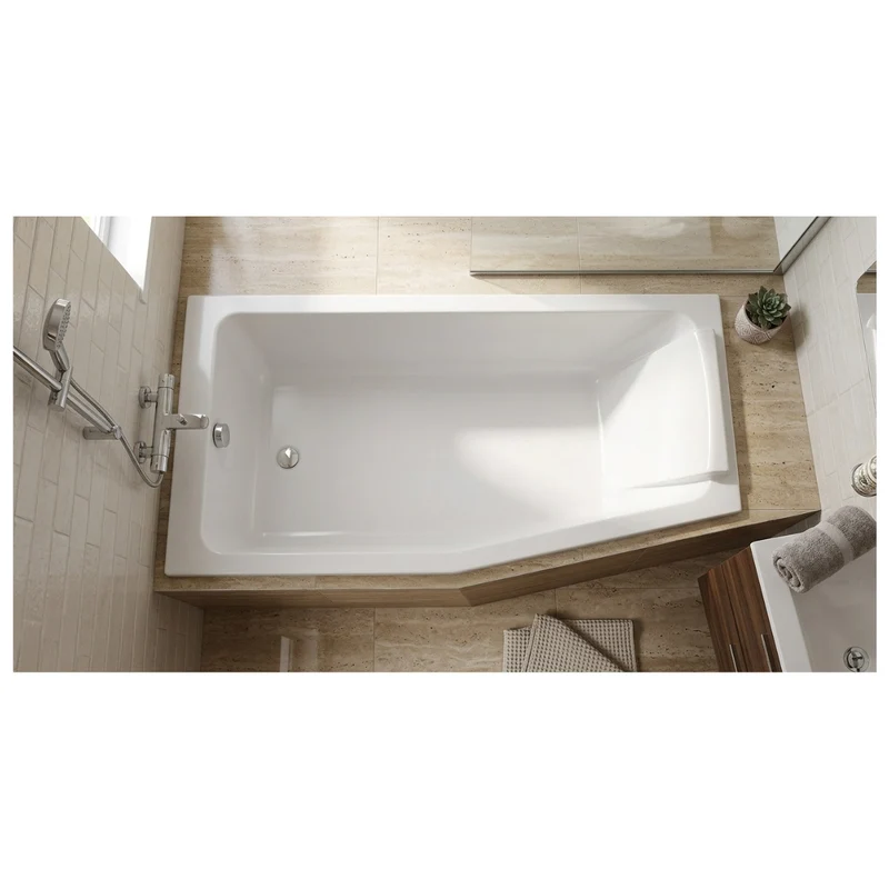 Bañera SOFÁ de Jacob Delafon | Asimétrica Encastrada 160/170 cm | Fondo Antideslizante