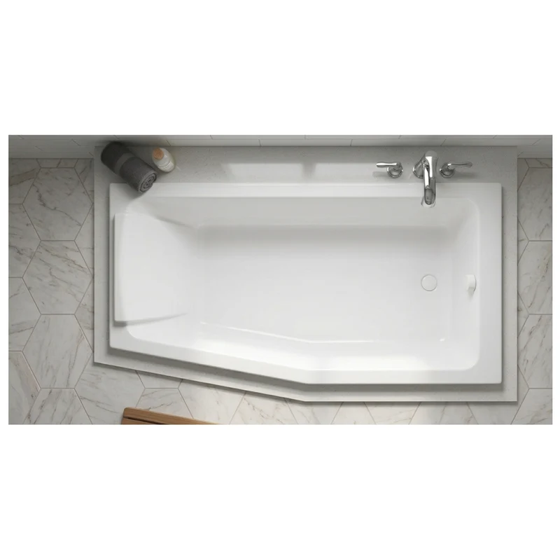 Bañera SOFÁ de Jacob Delafon | Asimétrica Encastrada 160/170 cm | Fondo Antideslizante