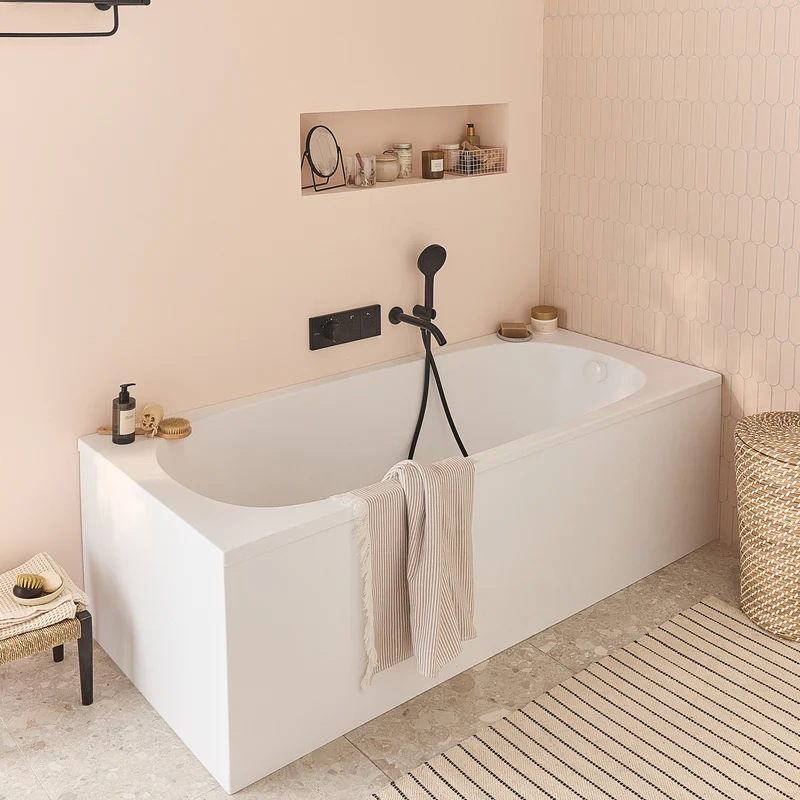 Bañera acrílica BASTILLE de Jacob Delafon | Diseño Orgánico Mate o Brillo | de 160 a 180 cm