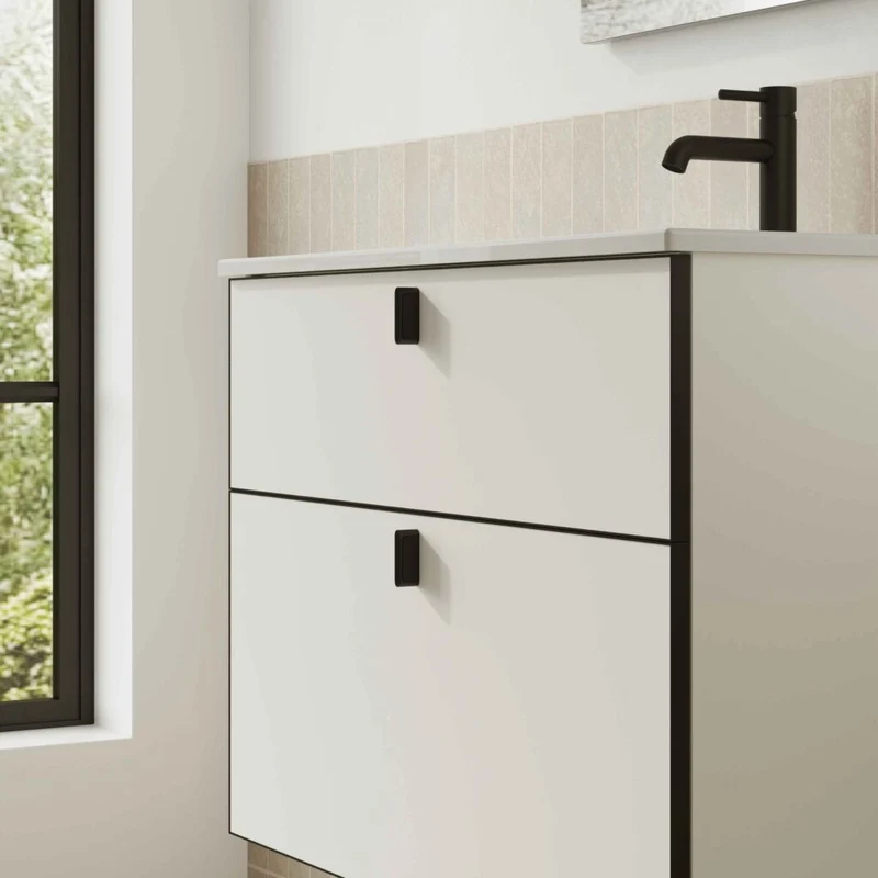 Mueble de baño WIN de Royo | Suspendido de 2 Cajones con Lavabo Integrado Enzo