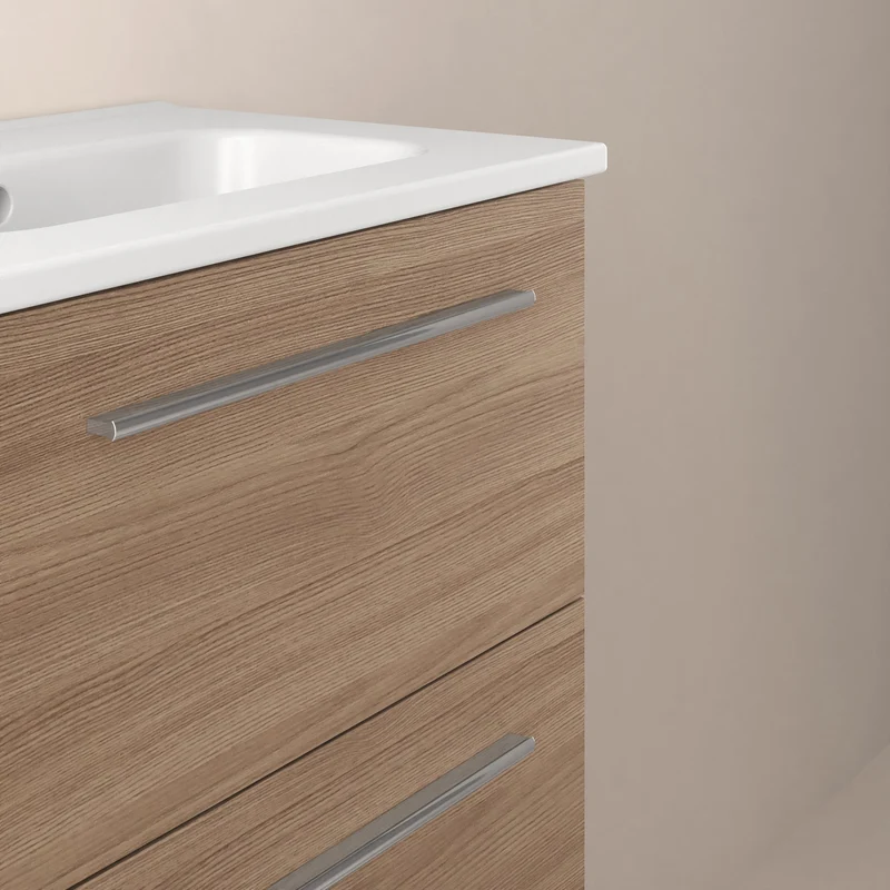 Conjunto STREET de Royo, Mueble baño de 2 cajones + Lavabo + Espejo | 50x50x35 cm