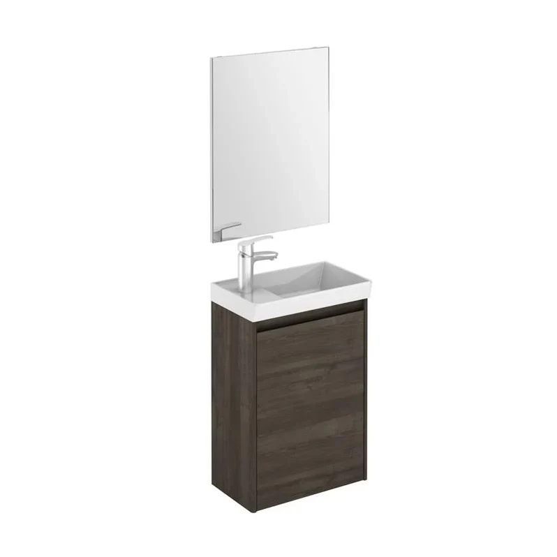 Conjunto mueble baño ENJOY Royo 45 cm | Fondo reducido 27,5 cm + Lavabo + Espejo