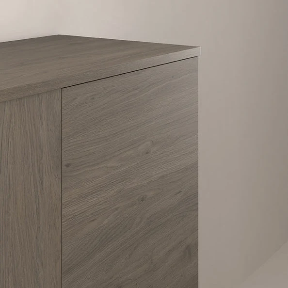 Mueble de baño BASSI de Royo con Encimera | Fondo Reducido de 1 Puerta con estante y toallero