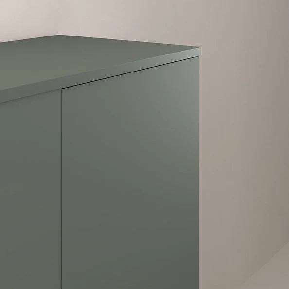 Mueble de baño BASSI de Royo con Encimera | Fondo Reducido de 1 Puerta con estante y toallero