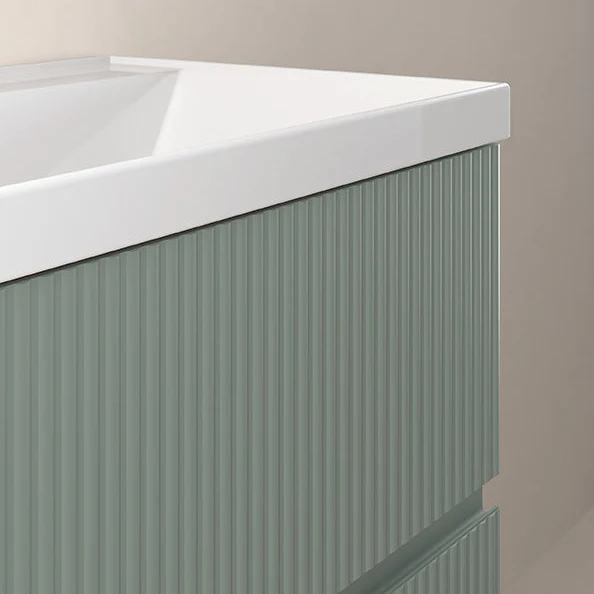 Mueble de baño VORA de Royo | Suspendido 2 Cajones Ranurados + Lavabo Cerámico Cairo