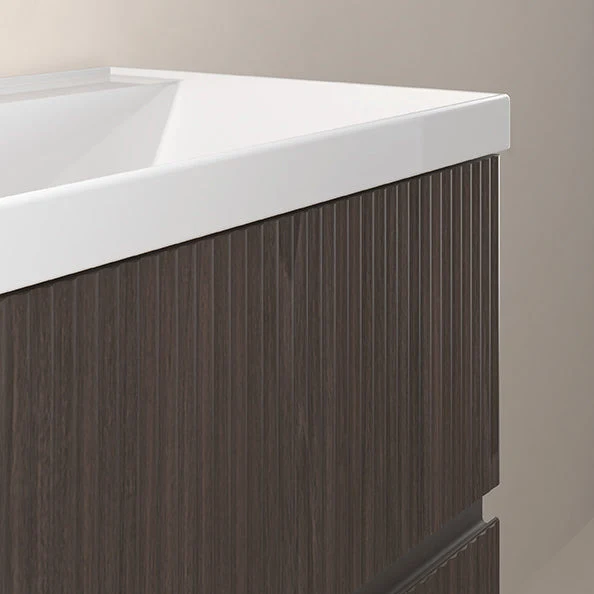 Mueble de baño VORA de Royo | Suspendido 2 Cajones Ranurados + Lavabo Cerámico Cairo