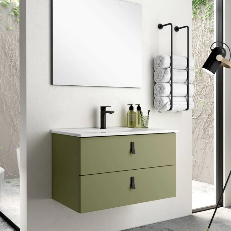 Mueble de baño suspendido INVICTA Neutrum 2 cajones – 60/80 cm, 4 acabados