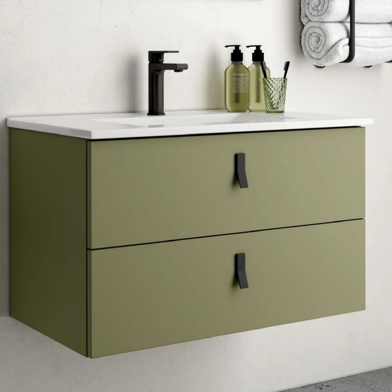 Mueble de baño suspendido INVICTA Neutrum 2 cajones – 60/80 cm, 4 acabados
