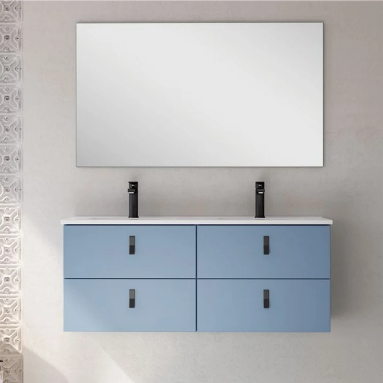 Mueble de baño suspendido INVICTA Neutrum 2 cajones – 60/80 cm, 4 acabados