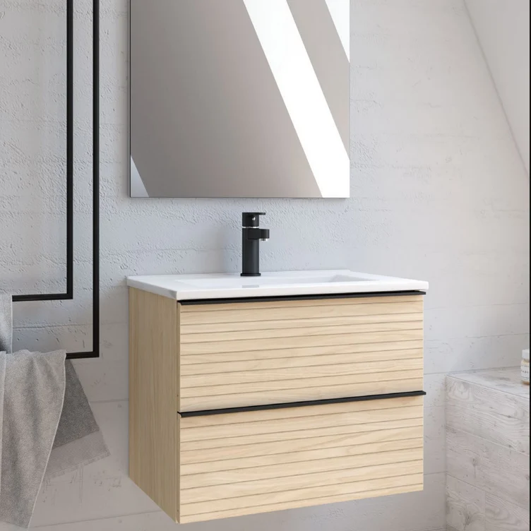Mueble de Baño Suspendido SENDA de Neutrum | 2 Cajones | 60/80/100 cm | Cierre suave
