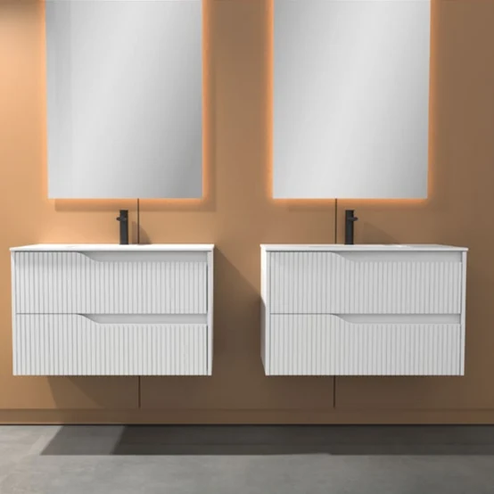 Mueble de Baño Suspendido SOHO Neutrum | 2 Cajones | Cierre Suave | 4 acabados