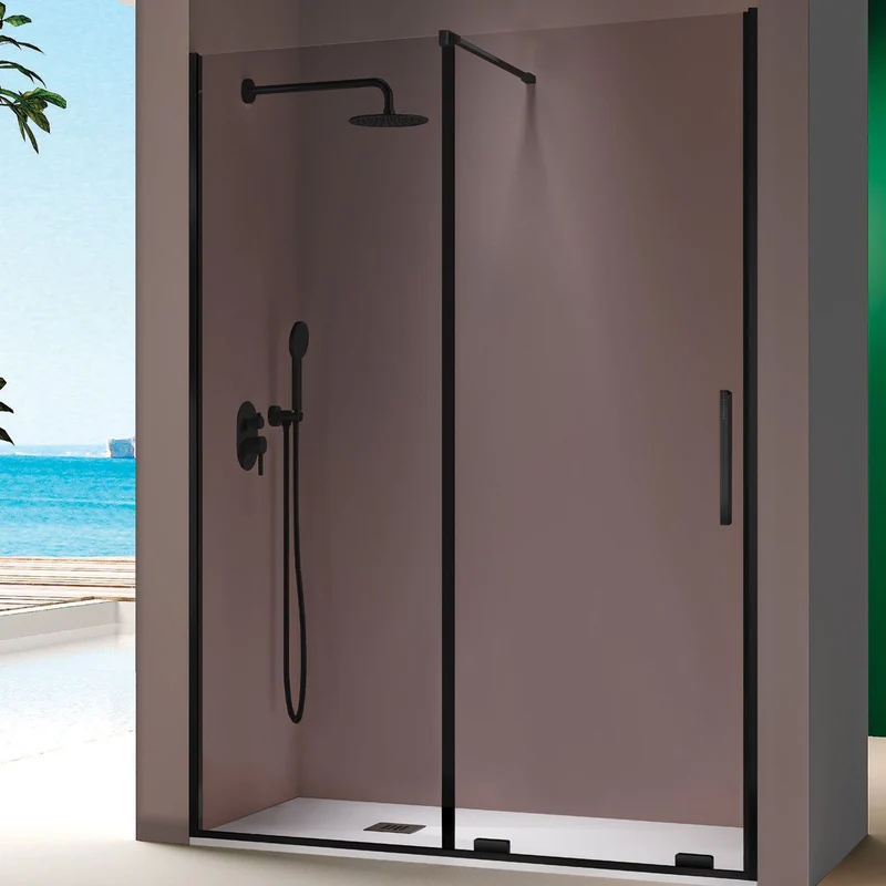 Mampara de Ducha Corredera Moka MK102 – Kassandra | 1 Fija + 1 Corredera 8mm