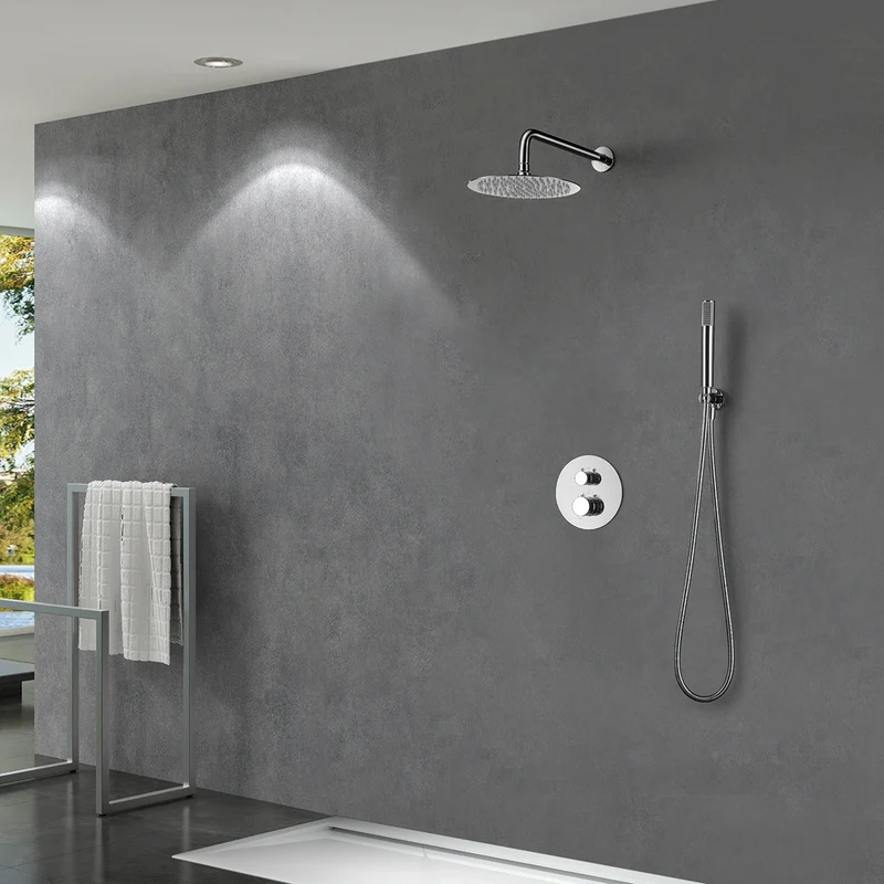 Conjunto Ducha Termostático Empotrado Line GTD038 de Imex — TURN CLEAN SYSTEM en 7 Acabados