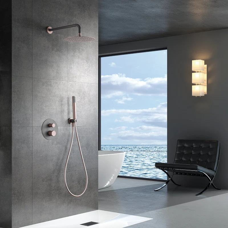 Conjunto Ducha Termostático Empotrado Line GTD038 de Imex — TURN CLEAN SYSTEM en 7 Acabados