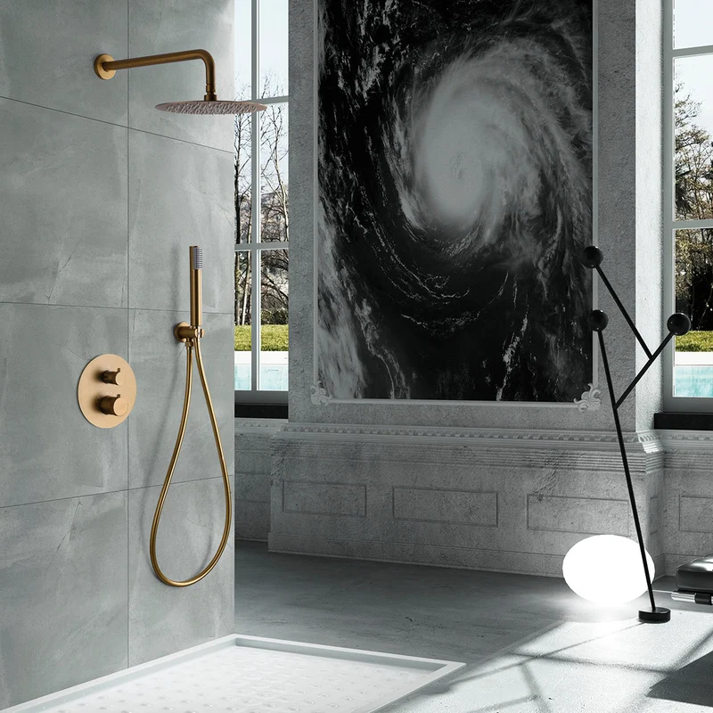 Conjunto Ducha Termostático Empotrado Line GTD038 de Imex — TURN CLEAN SYSTEM en 7 Acabados