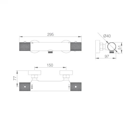 Grifo Termostático de Ducha LINE BTD038-5 de Imex — Control Térmico y Seguridad