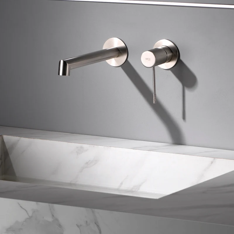 Grifo de Lavabo Empotrado Monomando LINE Gld038 de Imex — Minimalismo Directo a Pared