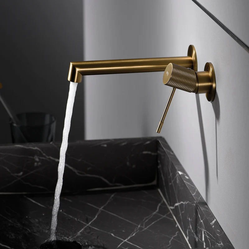 Grifo de Lavabo Empotrado Monomando LINE Gld038 de Imex — Minimalismo Directo a Pared