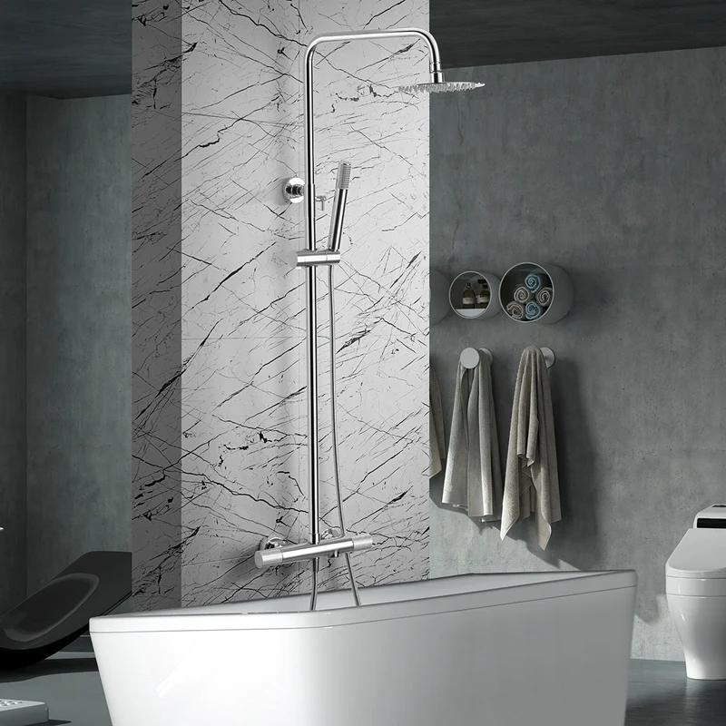 Columna de Ducha Termostática LINE Bdd038 de Imex — Control Térmico y Durabilidad