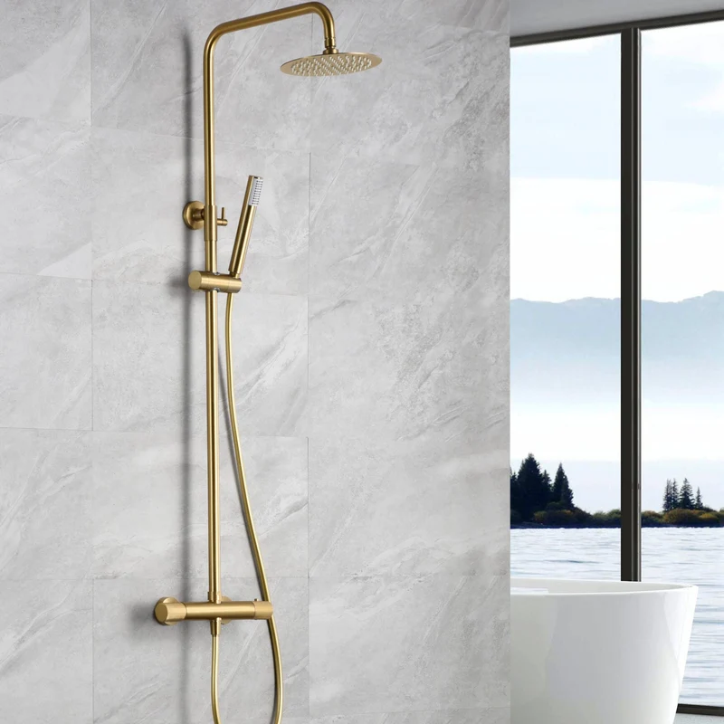 Columna de Ducha Termostática LINE Bdd038 de Imex — Control Térmico y Durabilidad