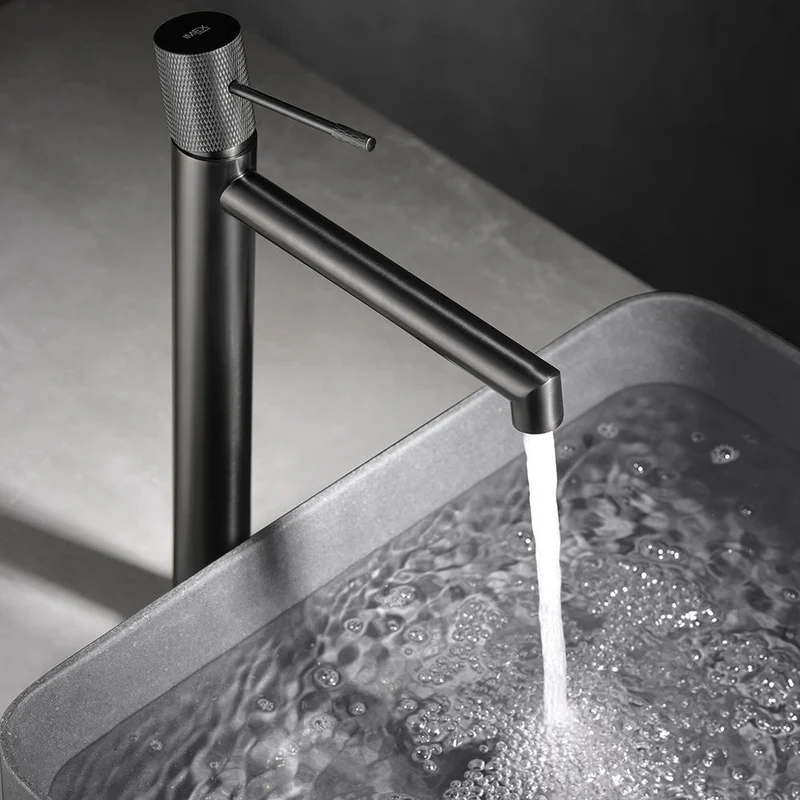 Grifo de Lavabo Alto Monomando LINE de Imex — Diseño Curvo y Control Preciso