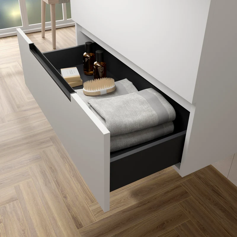Mueble de Baño LENI de Salgar con Lavabo Integrado. 4 acabados de 60 a 160 cm