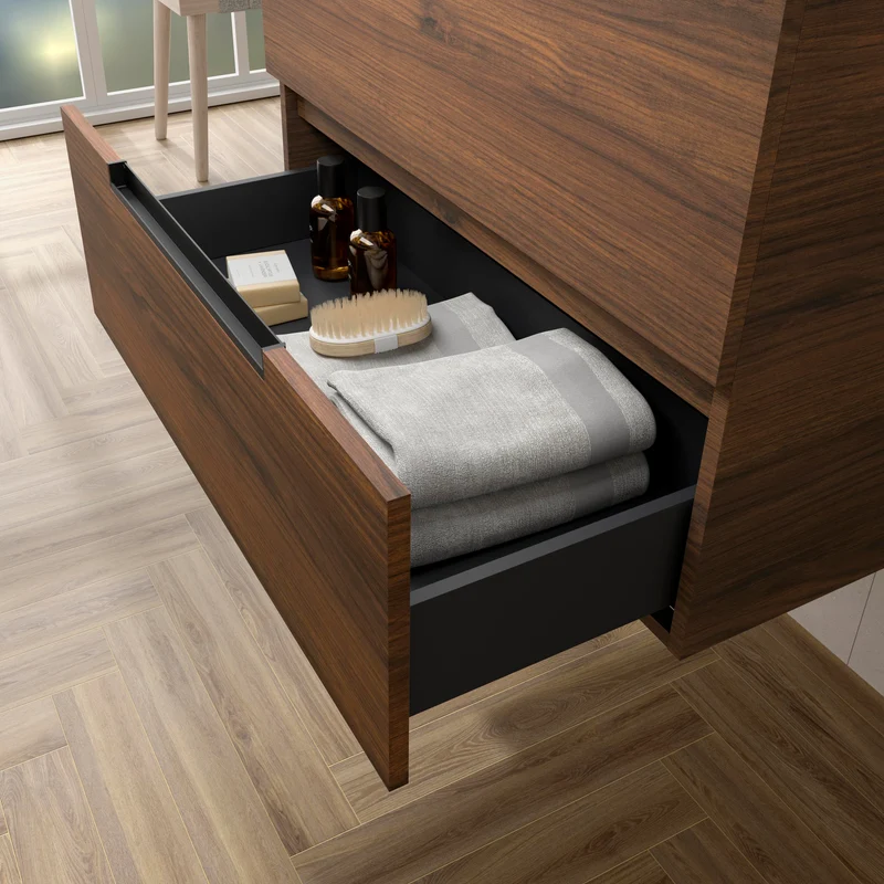 Mueble de Baño LENI de Salgar con Lavabo Integrado. 4 acabados de 60 a 160 cm