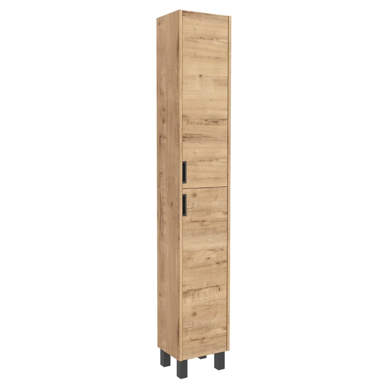 Columna de Baño CONTESSA de Salgar. Reversible en Roble de 30 x 24 x 180 cm