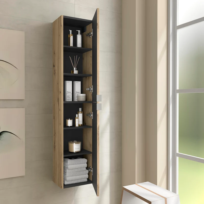 Columna de Baño KIRA de Salgar. Reversible de 30 x 24 x 140 cm