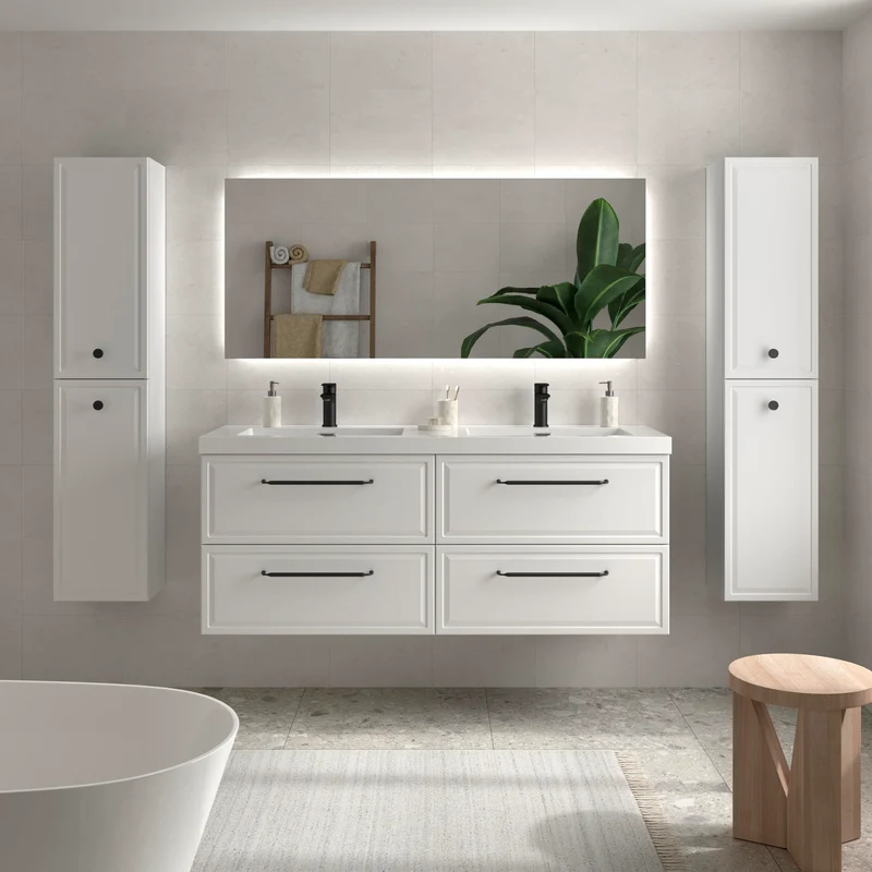 Mueble de Baño RUNA de Salgar con Lavabo Integrado. 4 Acabados, de 60 a 160 cm