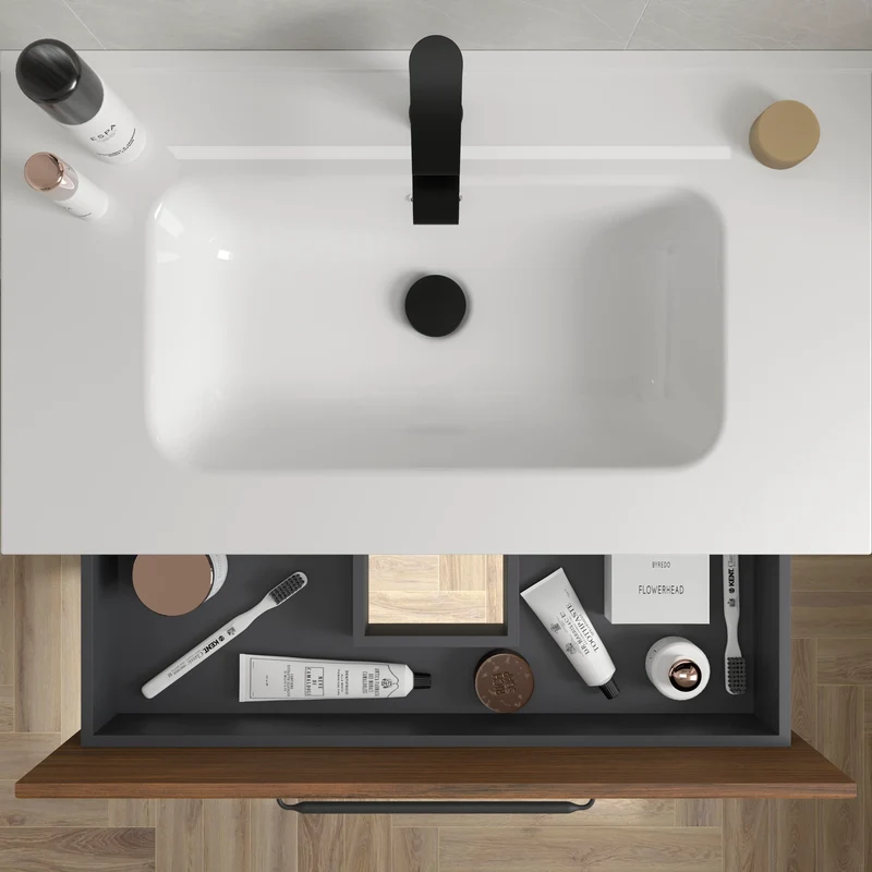 Mueble de Baño RUNA de Salgar con Lavabo Integrado. 4 Acabados, de 60 a 160 cm