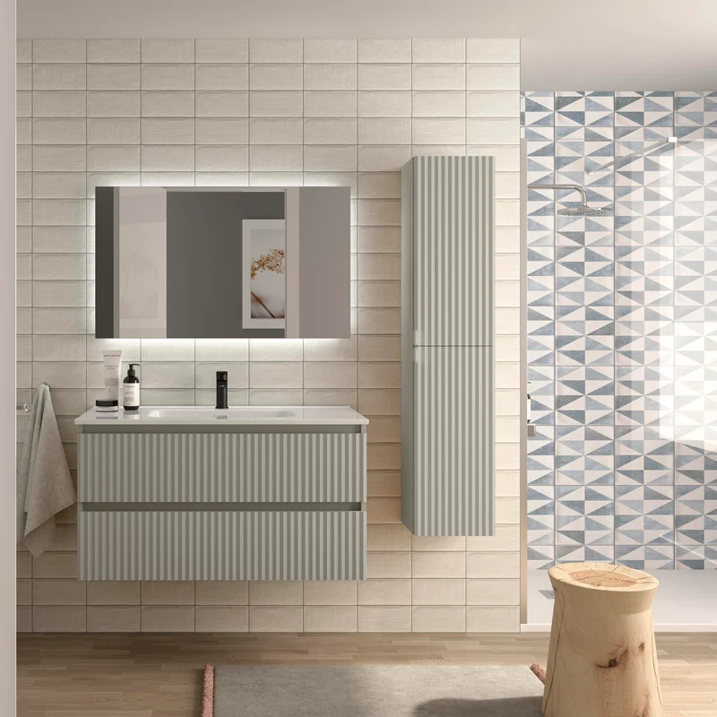 Mueble de Baño KIRA de Salgar con Lavabo Integrado, 4 acabados, de 60 a 160 cm