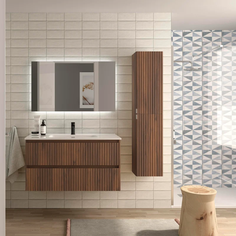 Mueble de Baño KIRA de Salgar con Lavabo Integrado, 4 acabados, de 60 a 160 cm