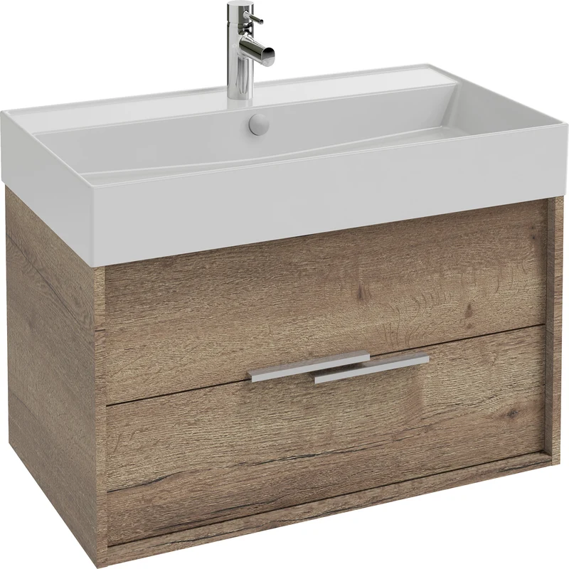 Mueble de Baño VIVIENNE de Jacob Delafon, Roble y Negro. 80 cm