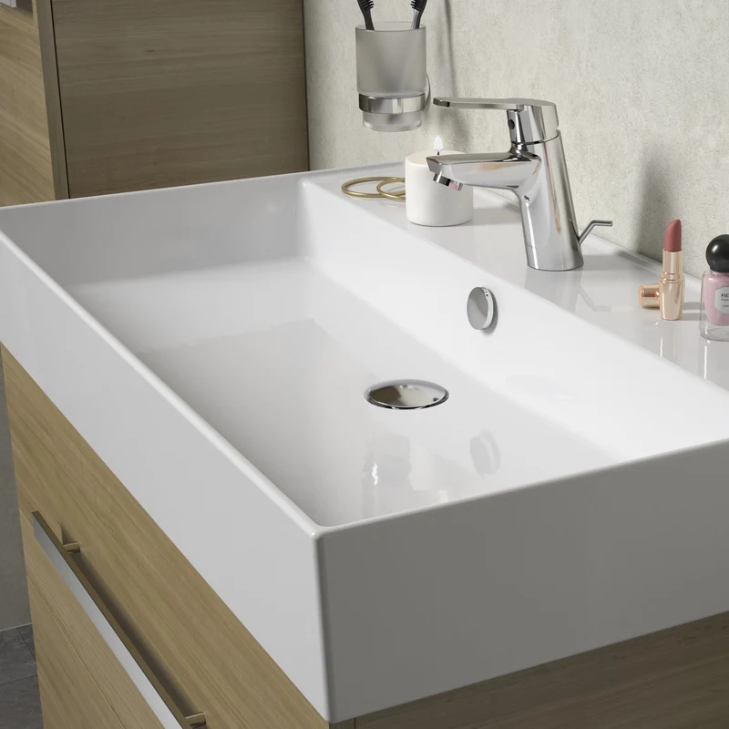 Mueble de Baño VIVIENNE de Jacob Delafon, Roble y Negro. 80 cm