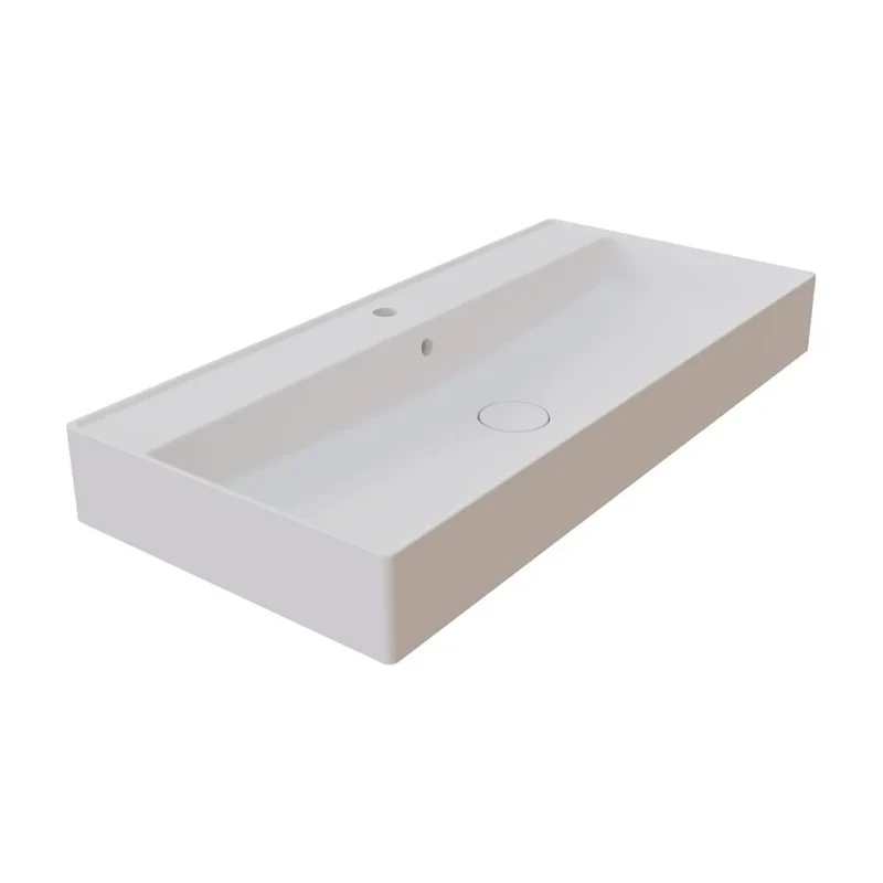 Lavabo Suspendido Dukan Fossil Natura Blanco Mate